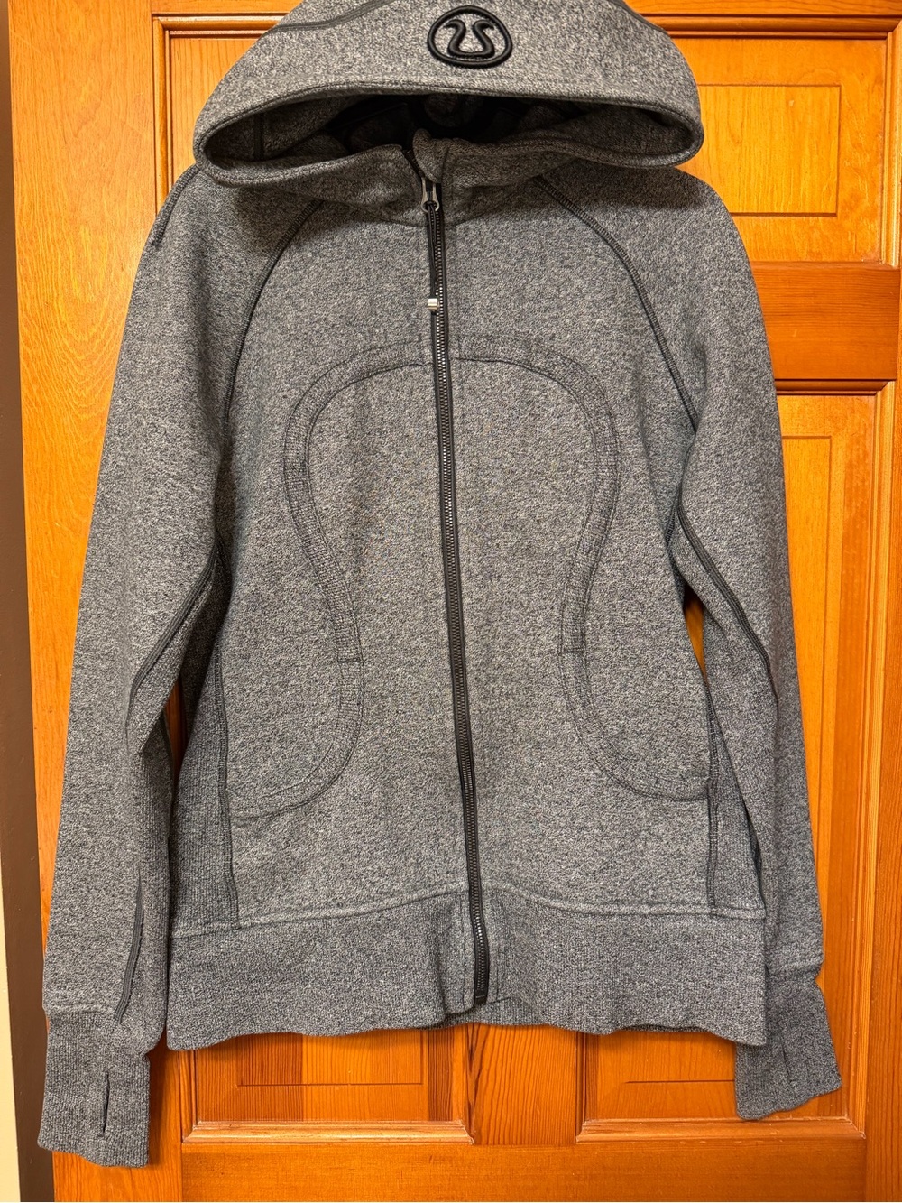 lululemon athletica Heathered Gray Hooded Full-Zip Jacket